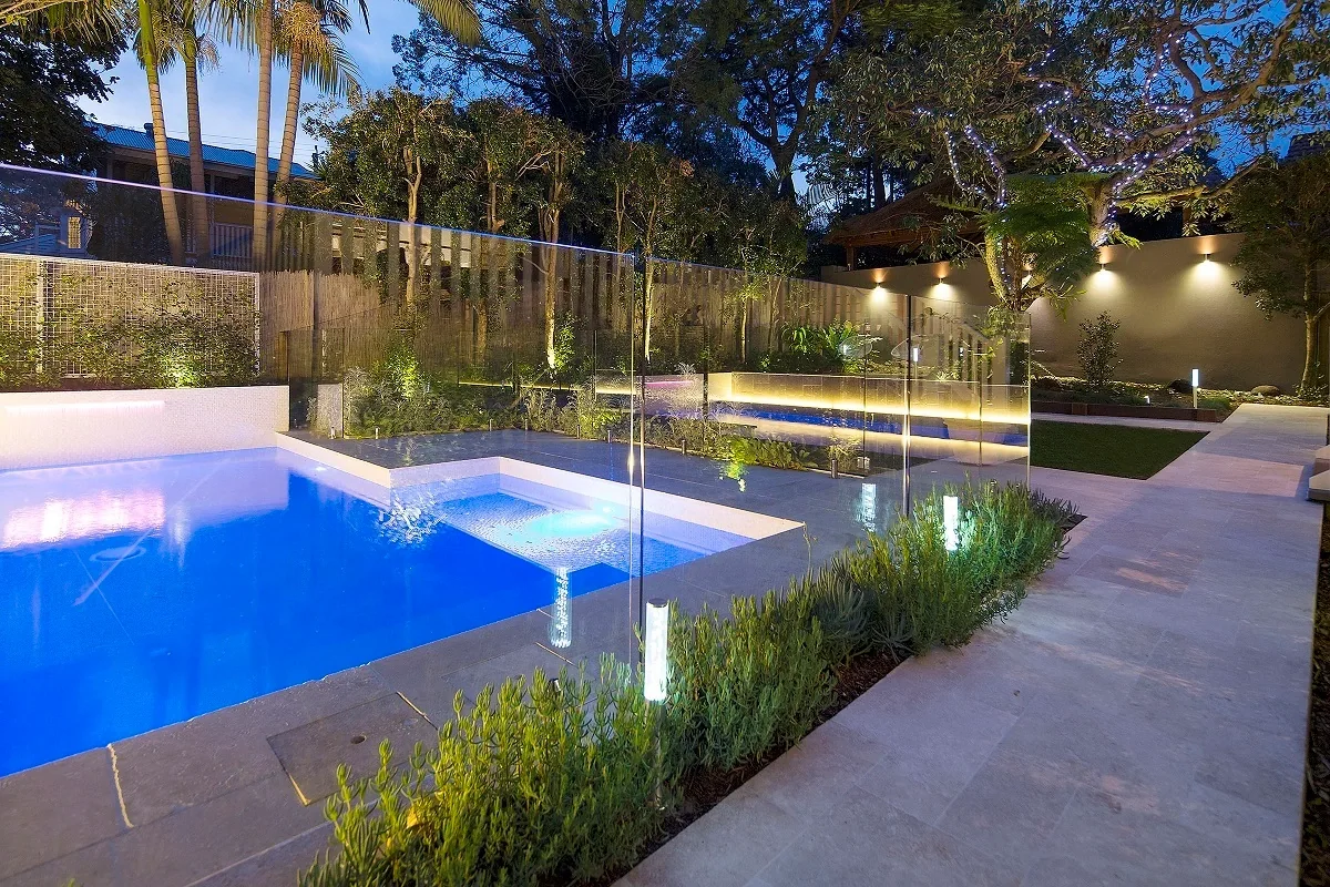 Premium Ascot pool and formal garden landscape design